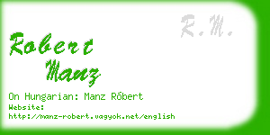 robert manz business card